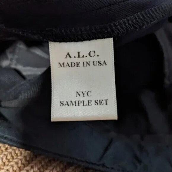 A.L.C. | Women's Leo Belted Pleat Front Pant in Evening Blue - Picture 8 of 10